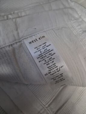 West Elm White Textured KING size Top Cover